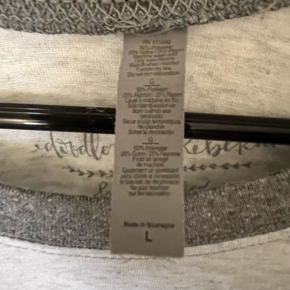 Doodles by Rebekah raglan shirt “Inspire/Teach/Love” size Large - Picture 3 of 6